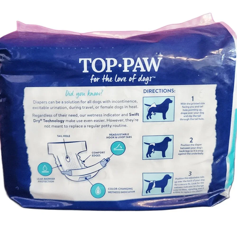 Top Paw Disposable Diapers for Dogs, XS, 12ct *NEW*